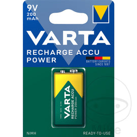 Akku-Gerätebatterie 9V Block Varta 1er Blister Recharge Accu Power