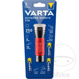 Taschenlampe LED Outdoor F10 Varta mit 3 AAA Batterien