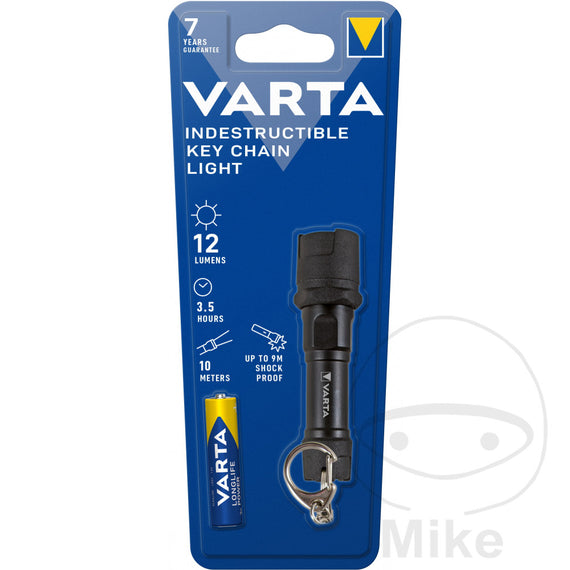 Taschenlampe LED Indestructible Keyster Varta mit 1 AAA Batterie