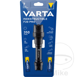 Taschenlampe LED Indestructible F20 Varta mit 2 AA Batterien