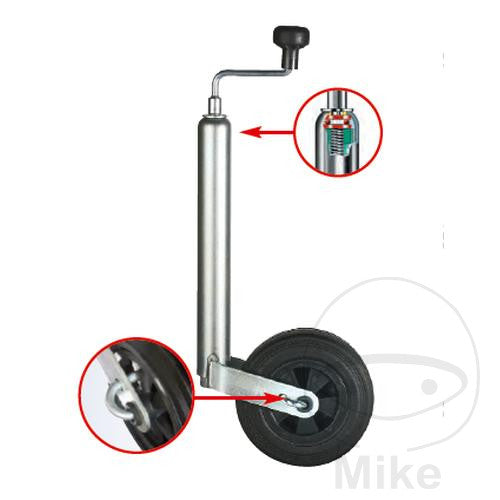 Support wheel with braking function