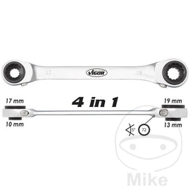 Double ratchet wrench 4IN1