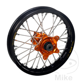 komplett Rad 16-1.85 Haan Wheels Felge schwarz Nabe orange
