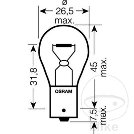 Lampe 24V21W BA15S Osram JMP 1590106