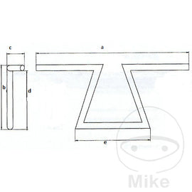 Handlebar steel chrome KK 1 inch Fehling